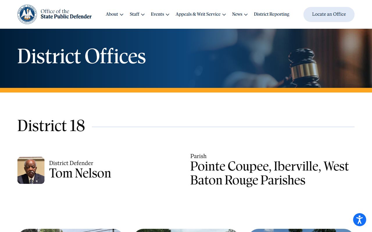 Pointe Coupee Parish criminal court records State Public Defender District 18
