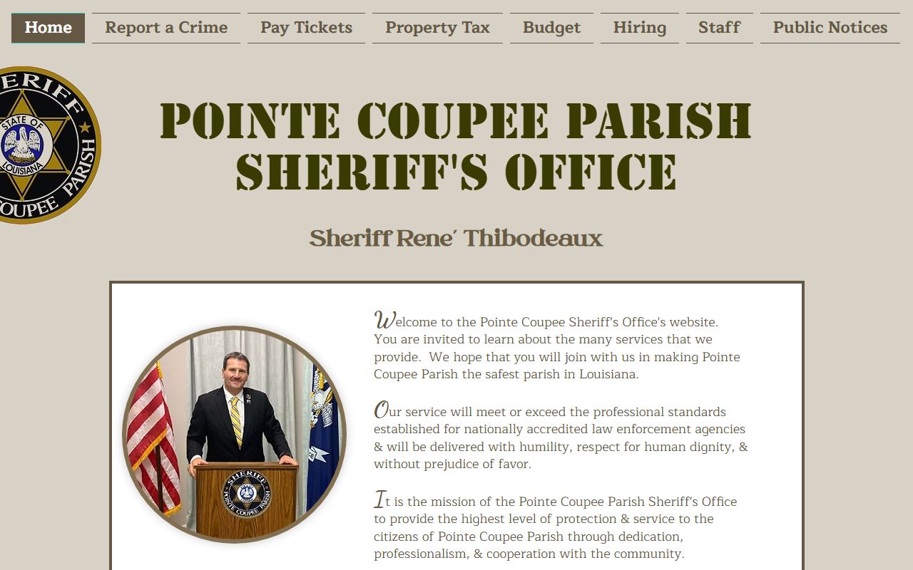 Pointe Coupee Parish court records Sheriff homepage