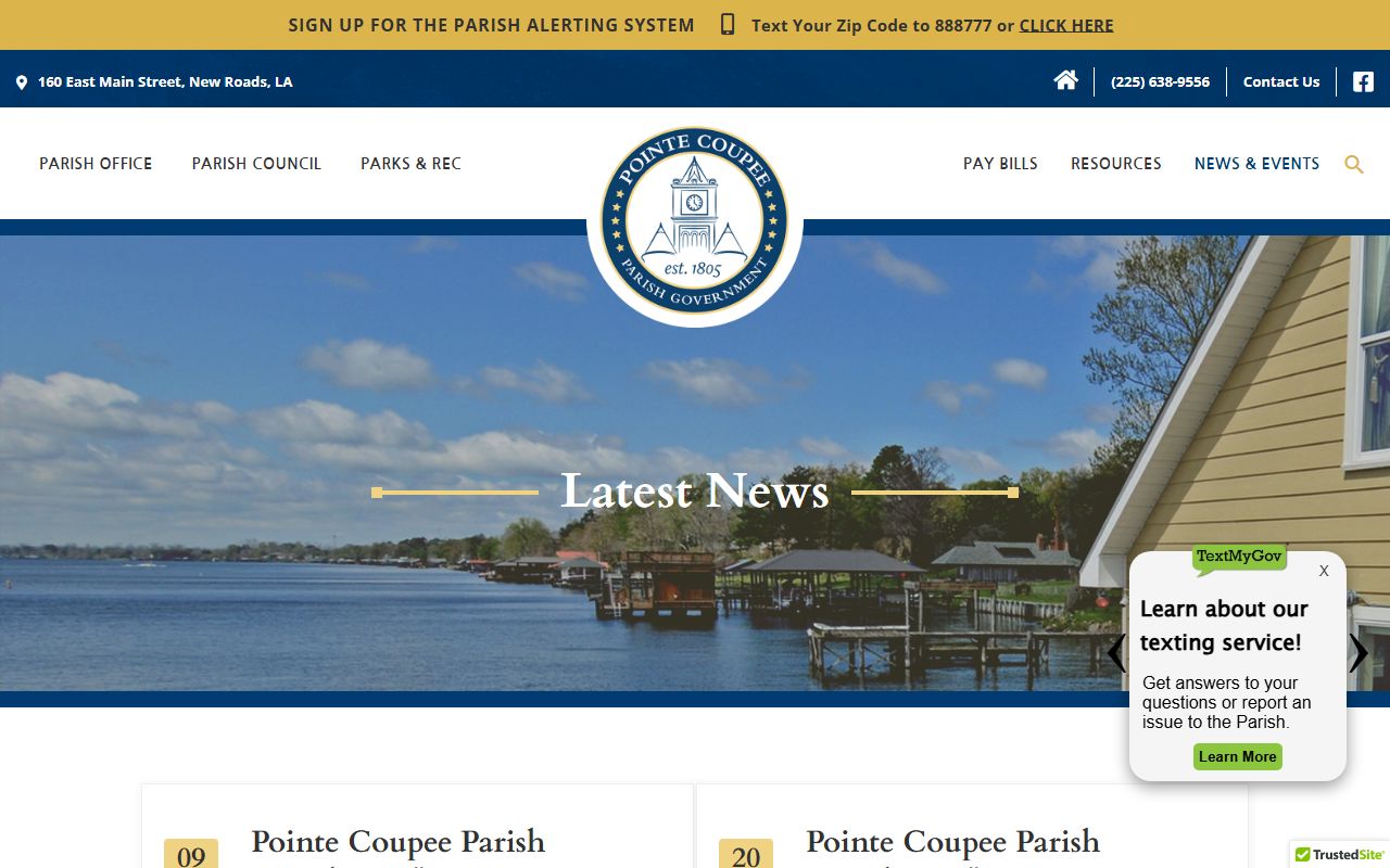 Pointe Coupee Parish court records parish news index