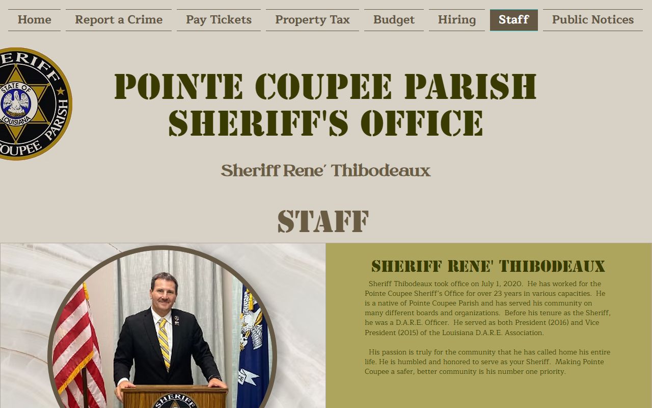 Pointe Coupee Parish inmate records sheriff and detention center contacts