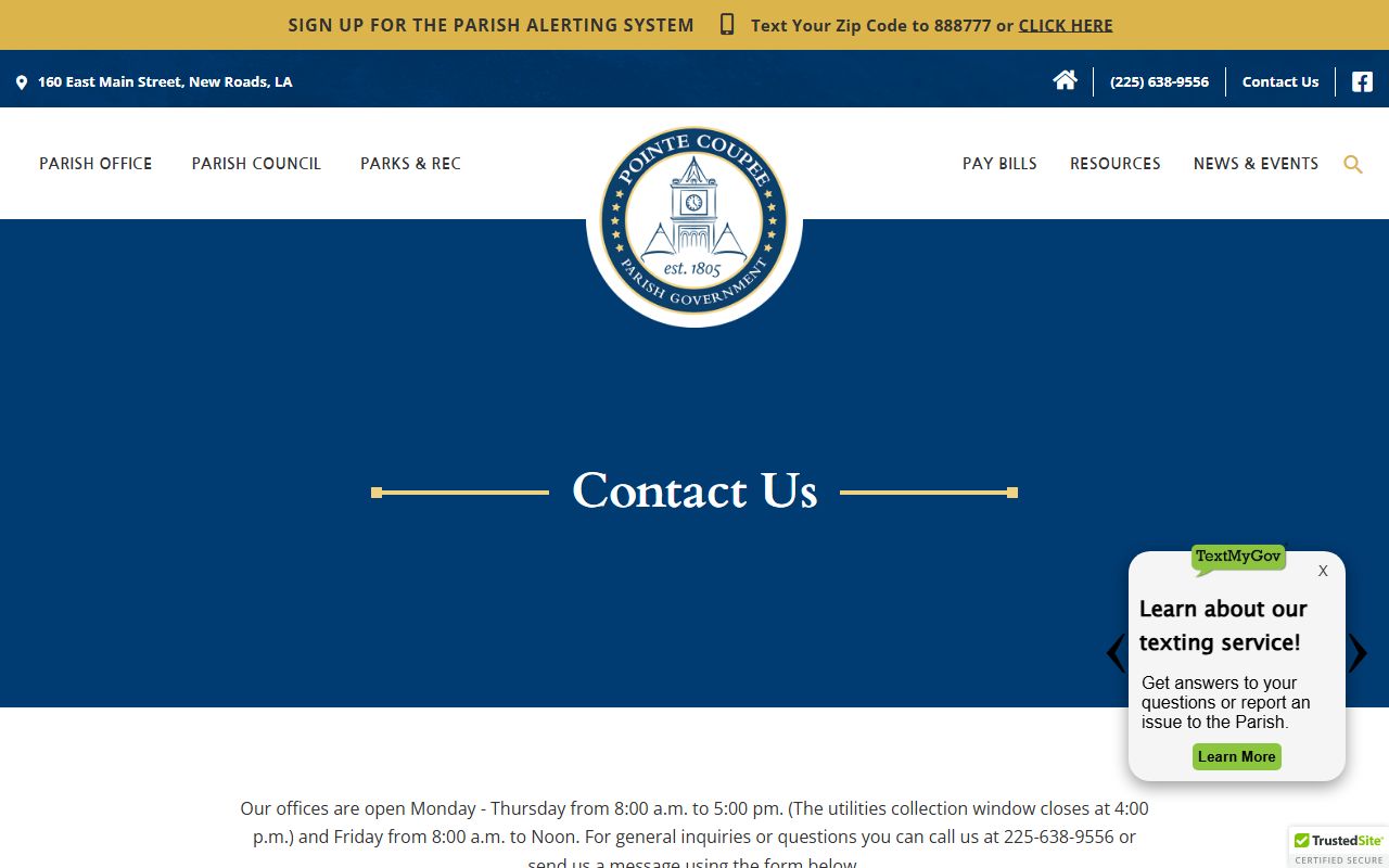 Pointe Coupee Parish marriage and divorce records parish contact context