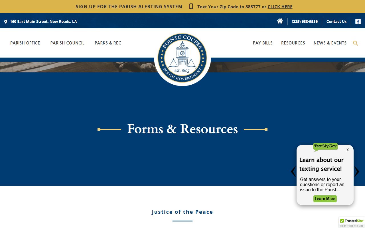 Pointe Coupee Parish probate records JP forms contrast