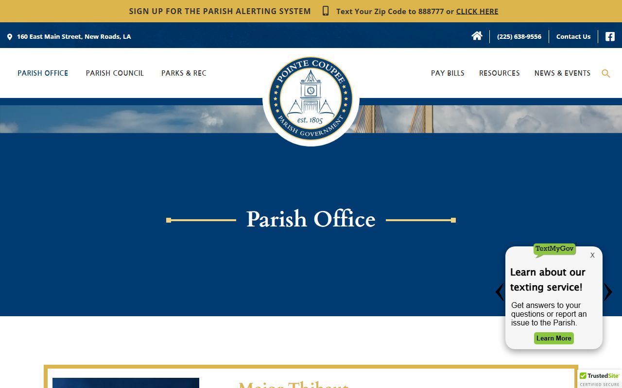Pointe Coupee Parish probate records parish government context
