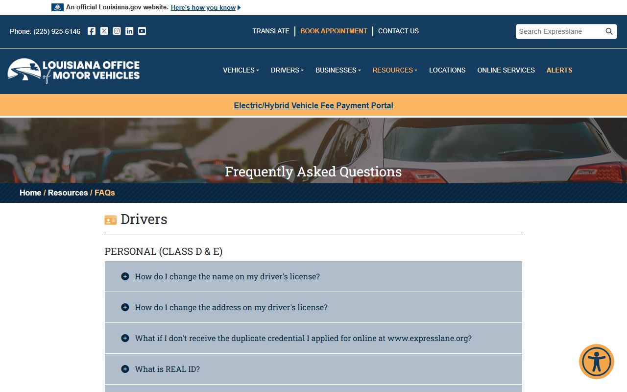 Pointe Coupee Parish traffic court records Louisiana OMV FAQ